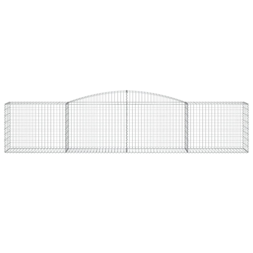 vidaXL Συρματοκιβώτια Τοξωτά 4 τεμ. 400x50x80/100 εκ. Γαλβαν. Ατσάλι - Image 4