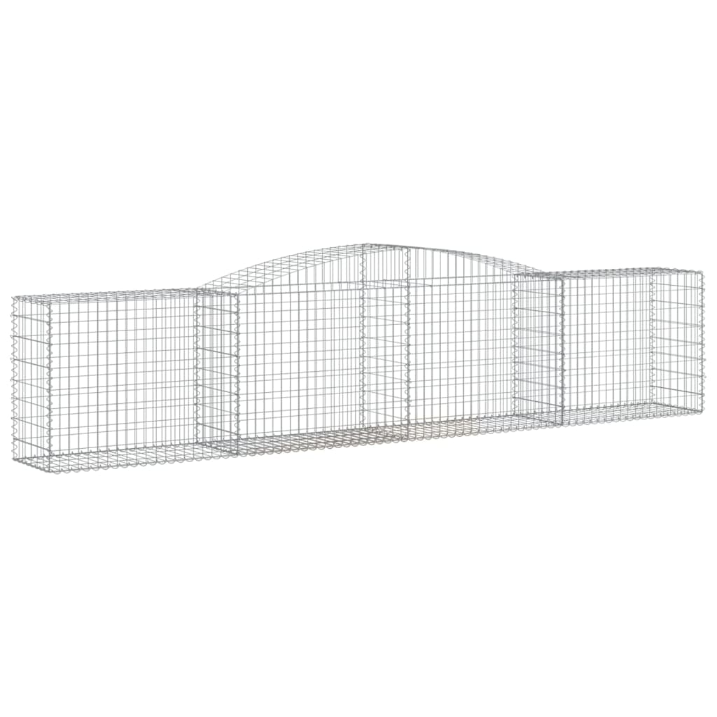 vidaXL Συρματοκιβώτια Τοξωτά 7 τεμ. 400x50x80/100 εκ. Γαλβαν. Ατσάλι - Image 3