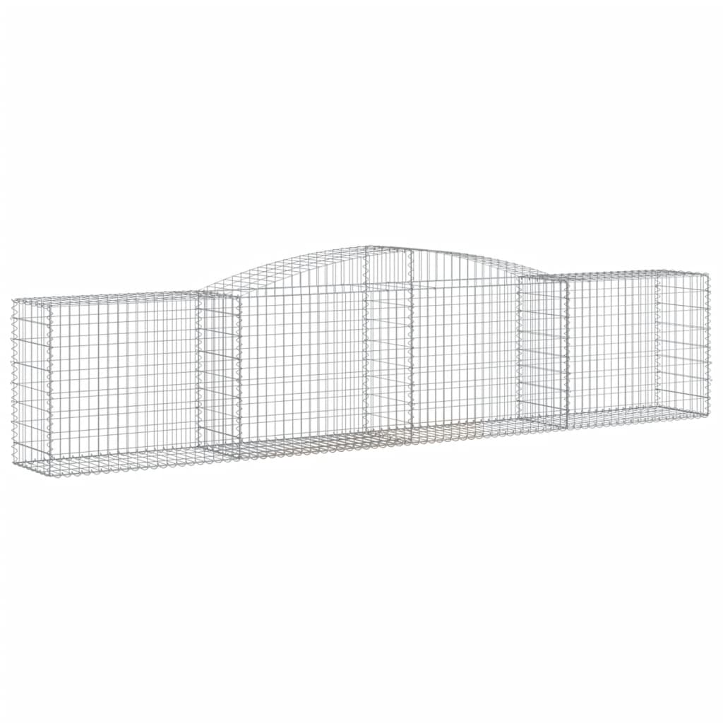vidaXL Συρματοκιβώτια Τοξωτά 8 τεμ. 400x50x80/100 εκ. Γαλβαν. Ατσάλι - Image 3