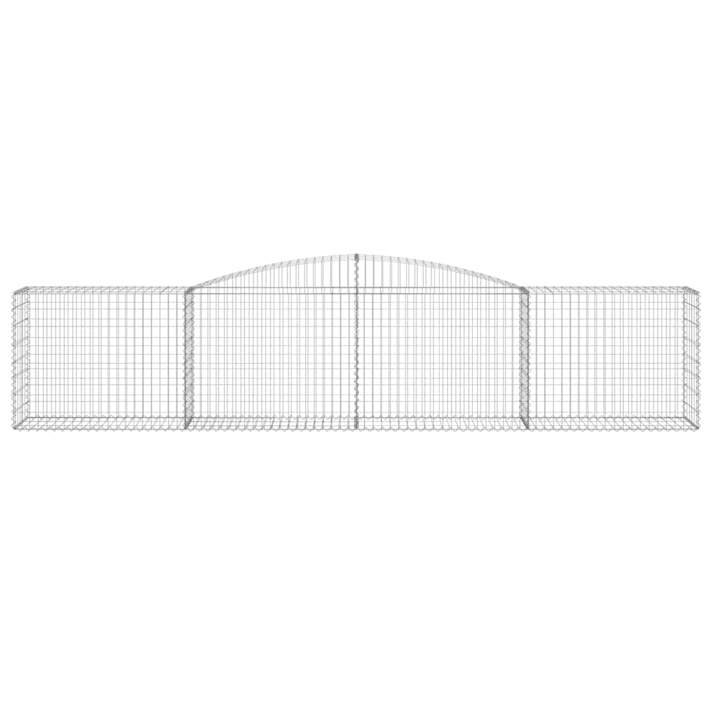 vidaXL Συρματοκιβώτια Τοξωτά 15 τεμ. 400x50x80/100 εκ. Γαλβαν. Ατσάλι - Image 4