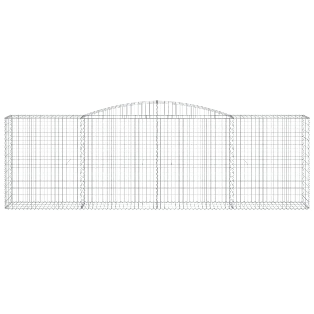 vidaXL Συρματοκιβώτια Τοξωτά 2 τεμ. 400x50x120/140 εκ. Γαλβαν. Ατσάλι - Image 4