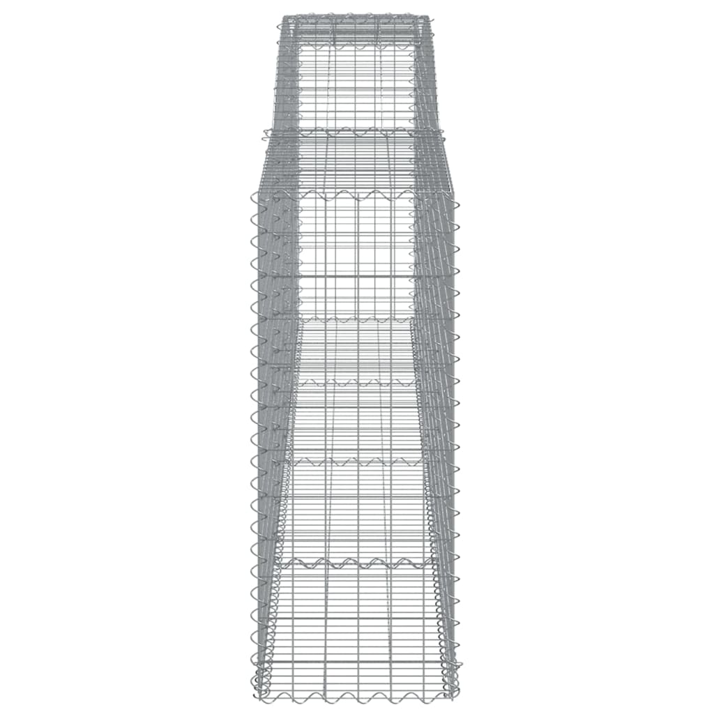 vidaXL Συρματοκιβώτια Τοξωτά 2 τεμ. 400x50x120/140 εκ. Γαλβαν. Ατσάλι - Image 5