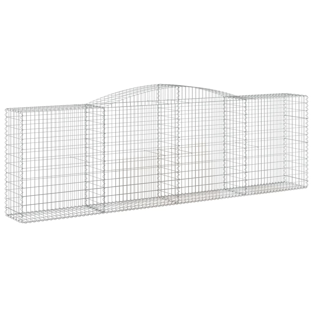 vidaXL Συρματοκιβώτια Τοξωτά 10 τεμ. 400x50x120/140 εκ. Γαλβαν. Ατσάλι - Image 3