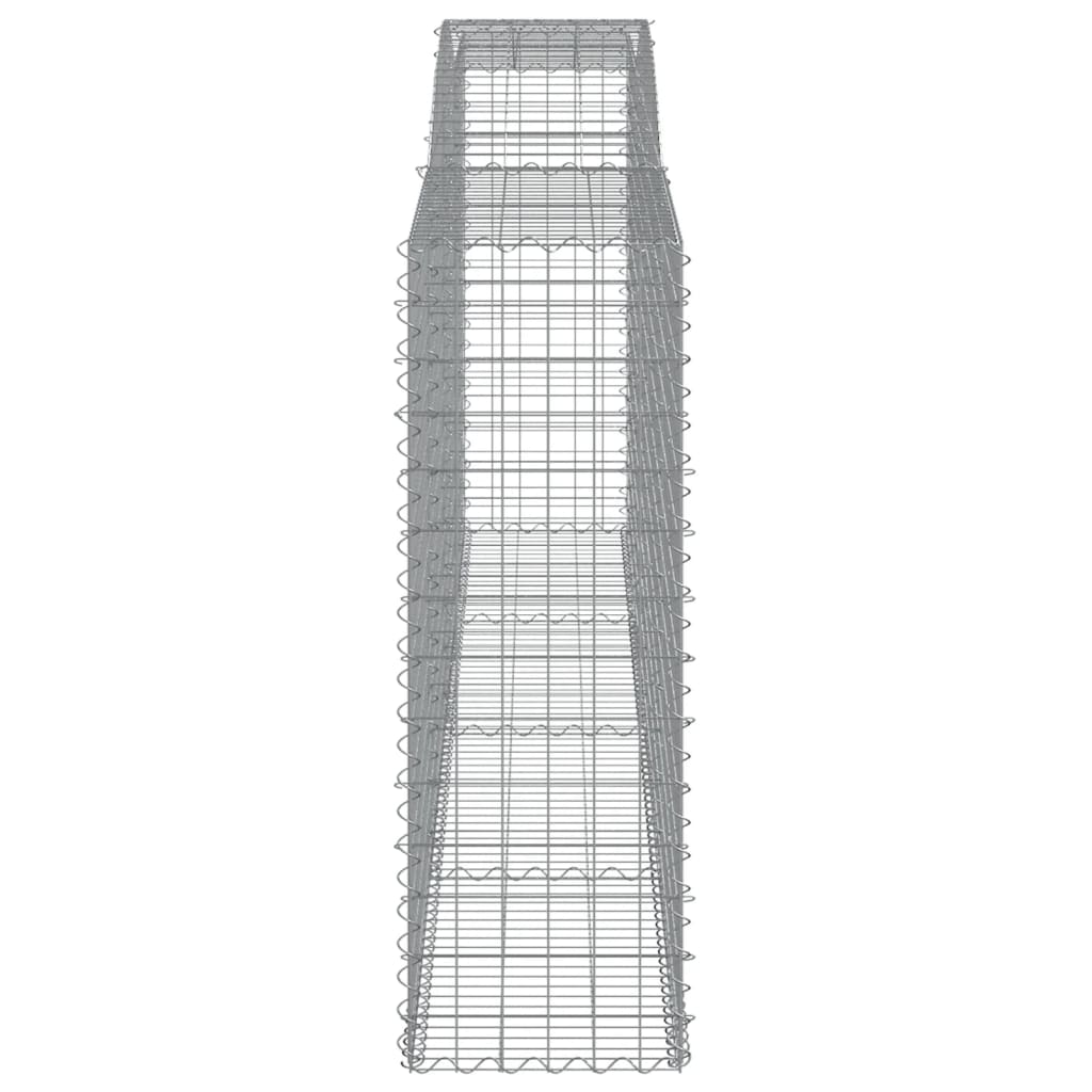 vidaXL Συρματοκιβώτια Τοξωτά 2 τεμ. 400x50x140/160 εκ. Γαλβαν. Ατσάλι - Image 5