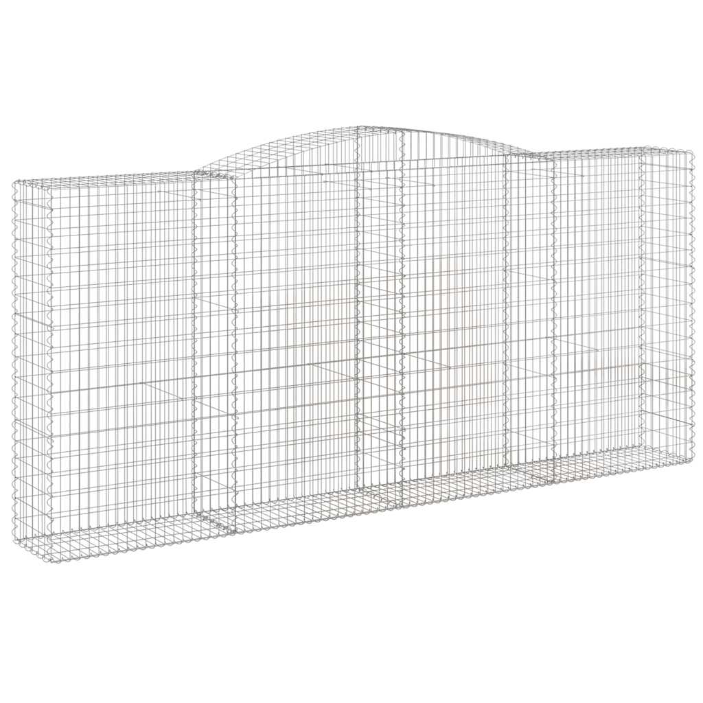 vidaXL Συρματοκιβώτια Τοξωτά 10 τεμ. 400x50x180/200 εκ. Γαλβαν. Ατσάλι - Image 3