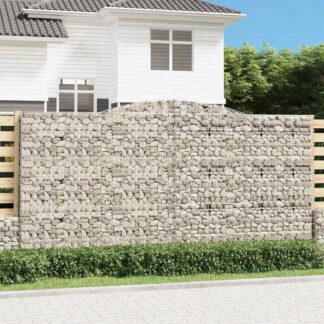 vidaXL Συρματοκιβώτια Τοξωτά 10 τεμ. 400x50x200/220 εκ. Γαλβαν. Ατσάλι