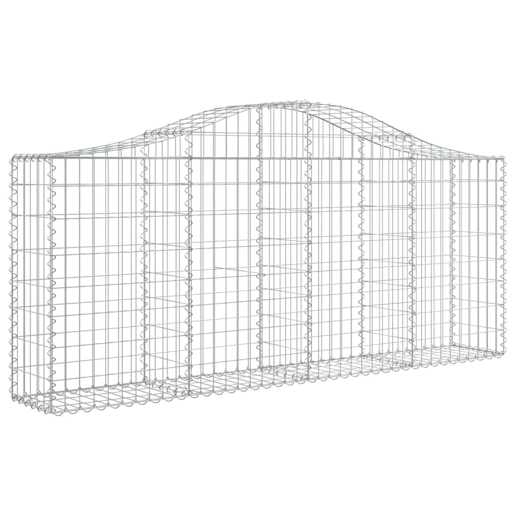 vidaXL Συρματοκιβώτιο Τοξωτό 200x30x80/100εκ. από Γαλβανισμένο Χάλυβα - Image 2