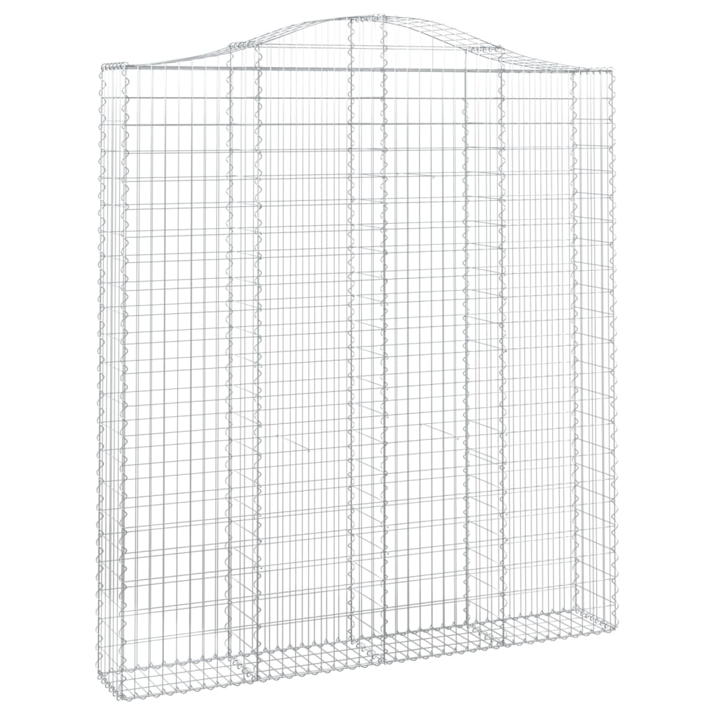 vidaXL Συρματοκιβώτιο Τοξωτό 200x30x220/240εκ. από Γαλβανισμένο Χάλυβα - Image 2