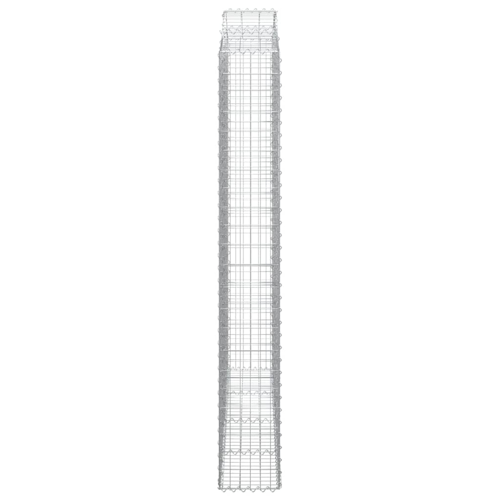 vidaXL Συρματοκιβώτιο Τοξωτό 200x30x220/240εκ. από Γαλβανισμένο Χάλυβα - Image 4
