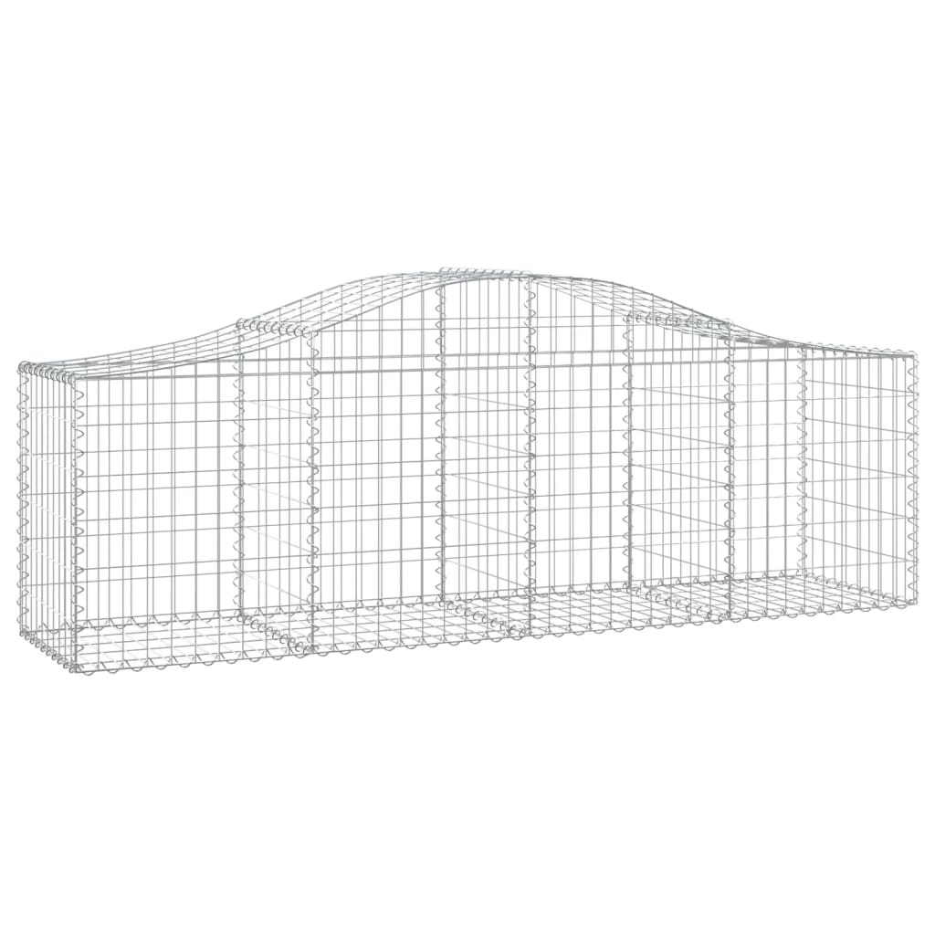 vidaXL Συρματοκιβώτιο Τοξωτό 200x50x60/80εκ. από Γαλβανισμένο Χάλυβα - Image 2