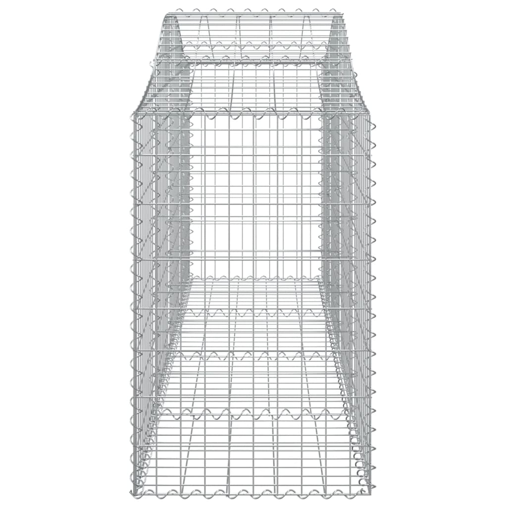vidaXL Συρματοκιβώτιο Τοξωτό 200x50x80/100εκ. από Γαλβανισμένο Χάλυβα - Image 4