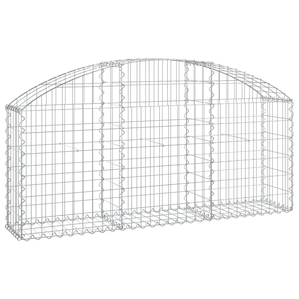 vidaXL Συρματοκιβώτιο Τοξωτό 150x30x60/80εκ. από Γαλβανισμένο Χάλυβα - Image 2
