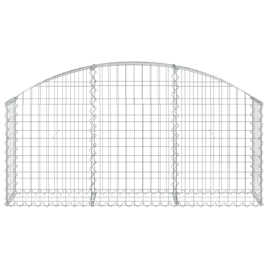 vidaXL Συρματοκιβώτιο Τοξωτό 150x30x60/80εκ. από Γαλβανισμένο Χάλυβα - Image 3