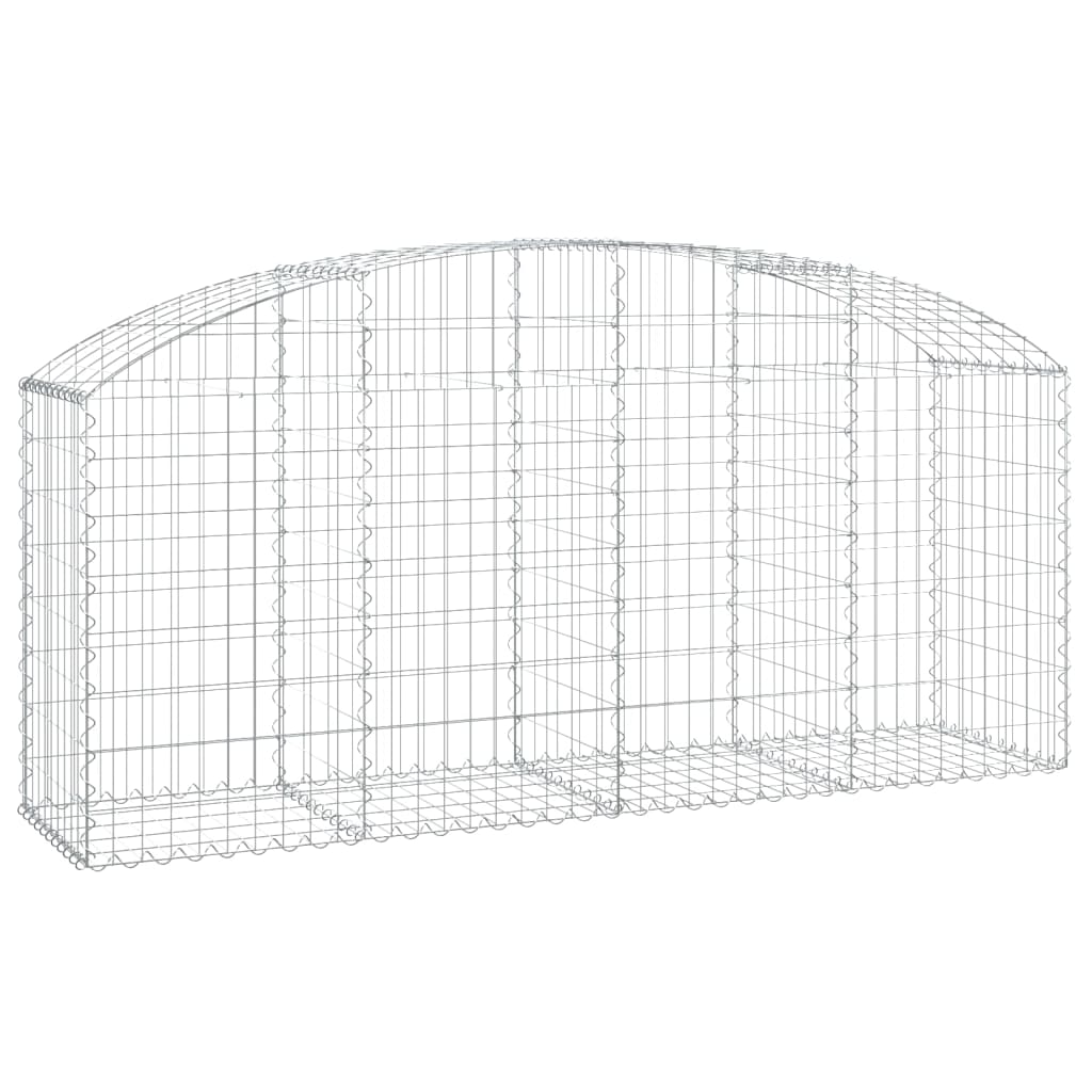 vidaXL Συρματοκιβώτιο Τοξωτό 200x50x80/100εκ. από Γαλβανισμένο Χάλυβα - Image 2