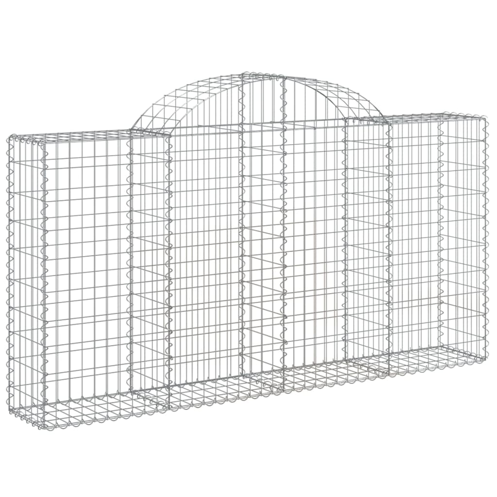 vidaXL Συρματοκιβώτιο Τοξωτό 200x30x100/120εκ. από Γαλβανισμένο Χάλυβα - Image 2