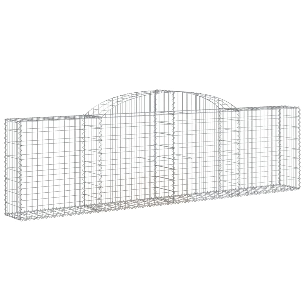 vidaXL Συρματοκιβώτιο Τοξωτό 300x30x80/100εκ. από Γαλβανισμένο Χάλυβα - Image 2