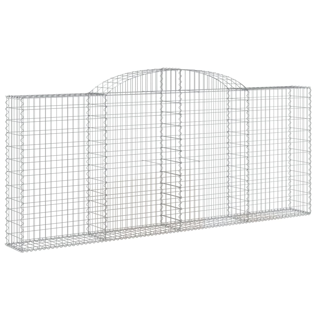vidaXL Συρματοκιβώτιο Τοξωτό 300x30x120/140εκ. από Γαλβανισμένο Χάλυβα - Image 2