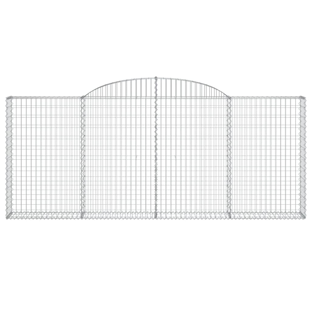 vidaXL Συρματοκιβώτιο Τοξωτό 300x30x120/140εκ. από Γαλβανισμένο Χάλυβα - Image 3