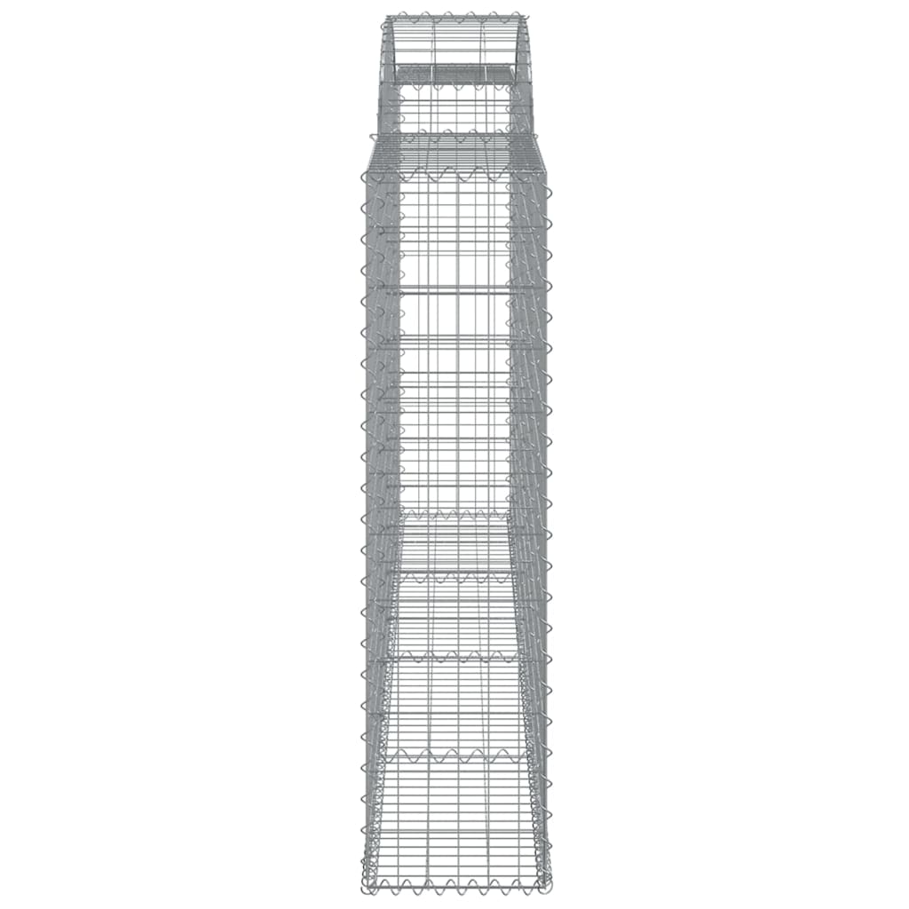 vidaXL Συρματοκιβώτιο Τοξωτό 300x30x120/140εκ. από Γαλβανισμένο Χάλυβα - Image 4