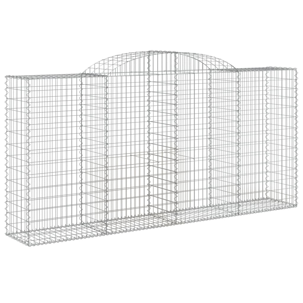 vidaXL Συρματοκιβώτιο Τοξωτό 300x50x140/160εκ. από Γαλβανισμένο Χάλυβα - Image 2