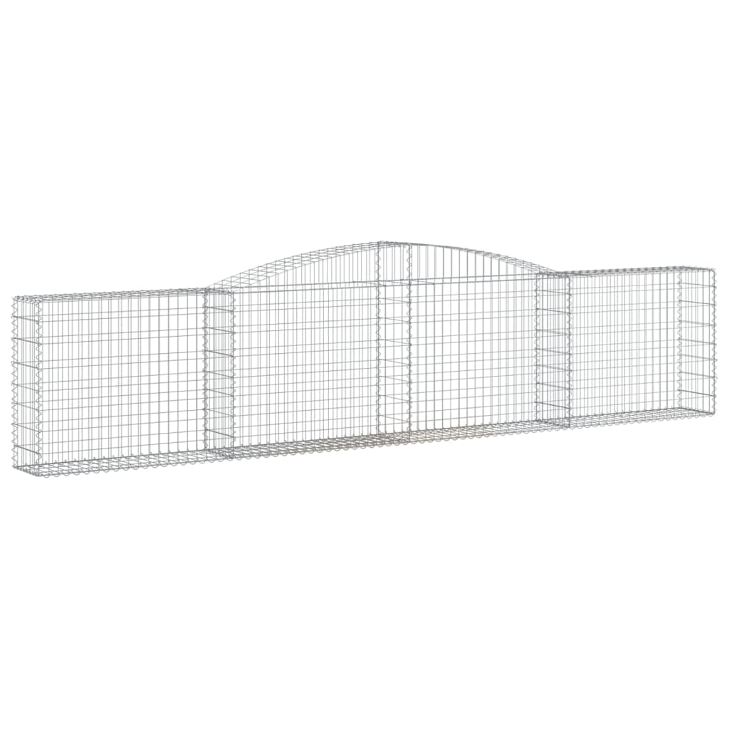 vidaXL Συρματοκιβώτιο Τοξωτό 400x30x80/100 εκ. από Γαλβανισμένο Χάλυβα - Image 2