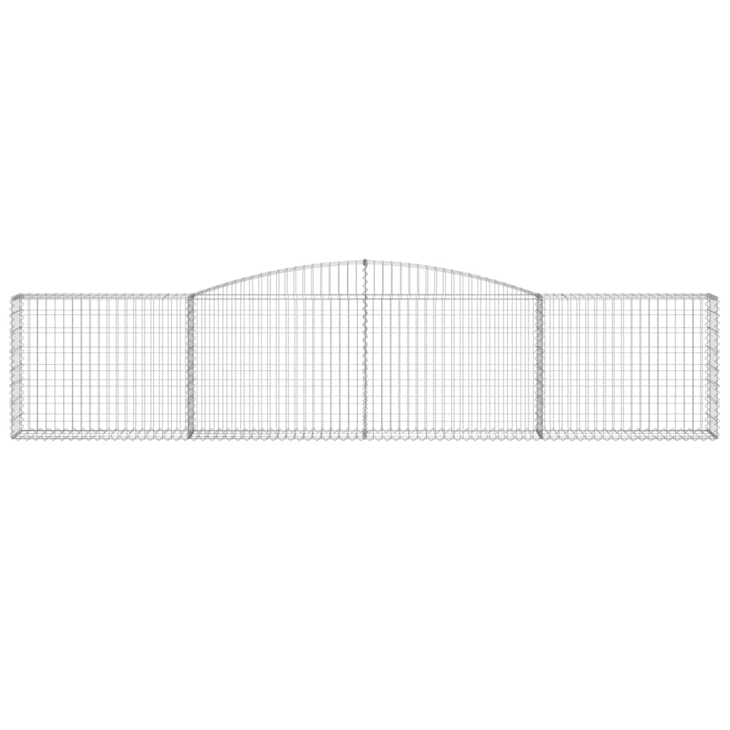 vidaXL Συρματοκιβώτιο Τοξωτό 400x30x80/100 εκ. από Γαλβανισμένο Χάλυβα - Image 3