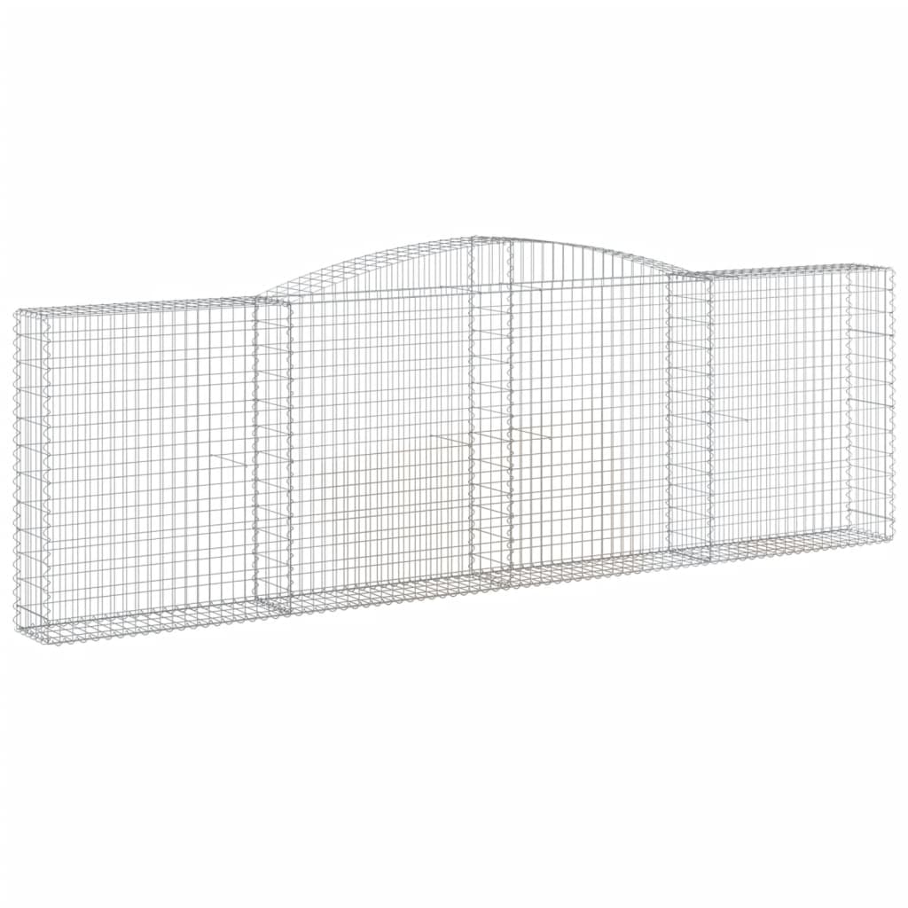 vidaXL Συρματοκιβώτιο Τοξωτό 400x30x120/140εκ. από Γαλβανισμένο Χάλυβα - Image 2