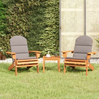 vidaXL Σαλόνι Κήπου Adirondack Σετ 3 Τεμαχίων από Μασίφ Ξύλο Ακακίας