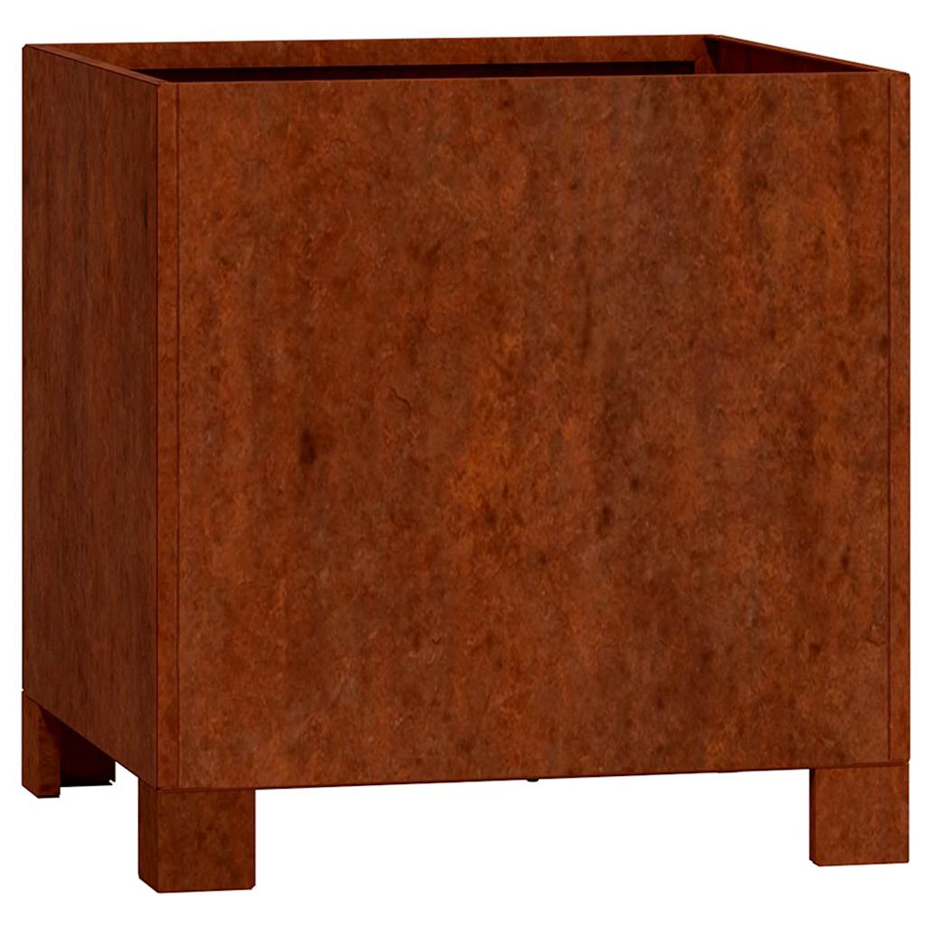 vidaXL Ζαρντινιέρα με Πόδια Σκουριασμ. 30x30x30 εκ. Ατσάλι από Κορτέν - Image 2