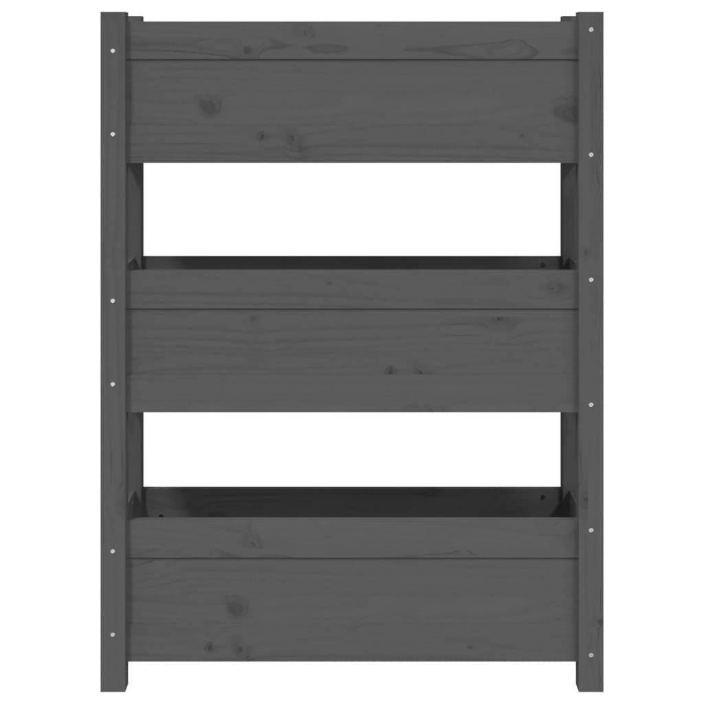 vidaXL Ζαρντινιέρα Γκρι 77x25x104,5 εκ. από Μασίφ Ξύλο Πεύκου - Image 5
