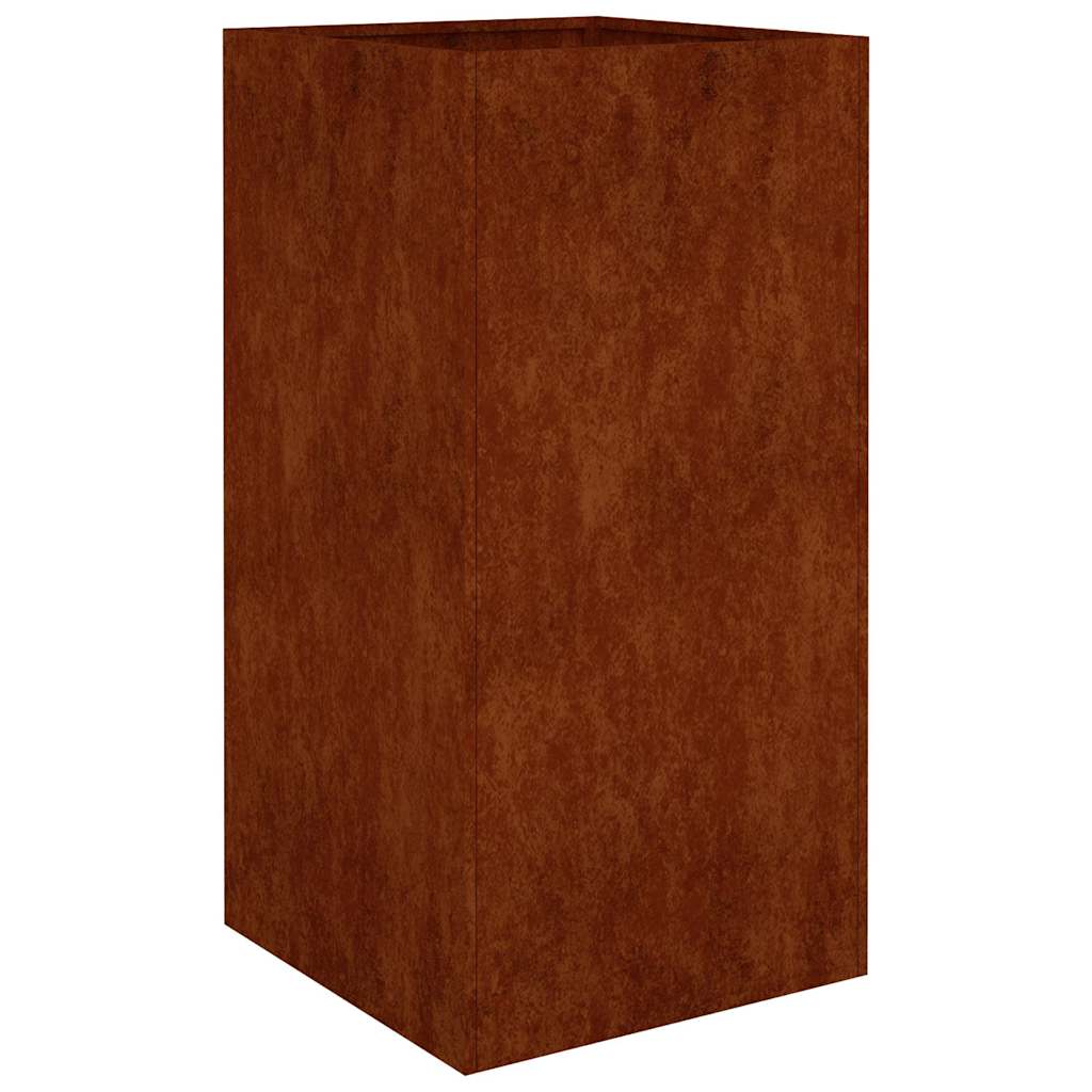 vidaXL Ζαρντινιέρα 40x40x80 εκ. από Ατσάλι Σκληρυθέν στον Αέρα - Image 2