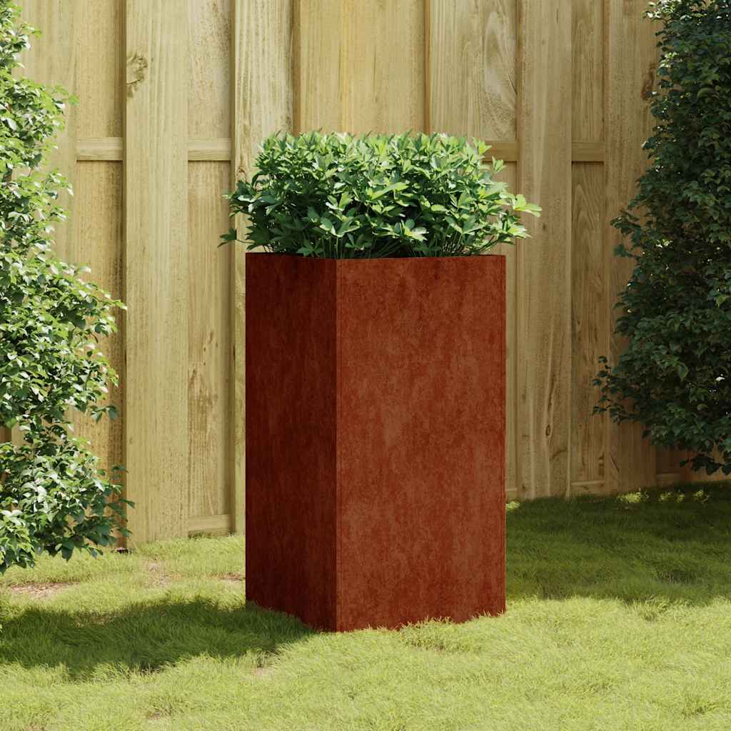 vidaXL Ζαρντινιέρα 40x40x80 εκ. από Ατσάλι Σκληρυθέν στον Αέρα
