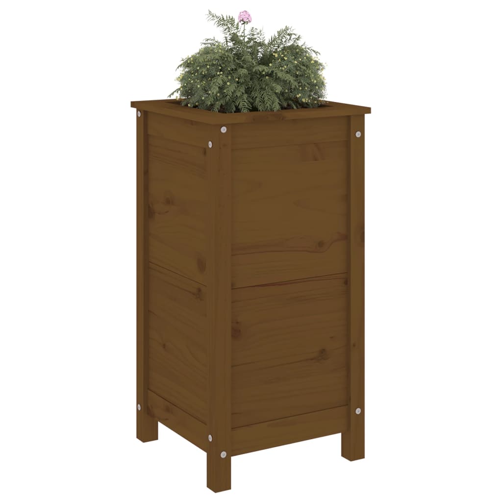 vidaXL Ζαρντινιέρα Μελί 40 x 40 x 78 εκ. από Μασίφ Ξύλο Πεύκου - Image 3
