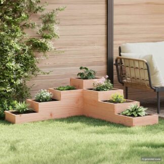 vidaXL Γλάστρα Κήπου 4 Επιπέδων 106 x 104,5 x 36 εκ. από Μασίφ Ξύλο Douglas