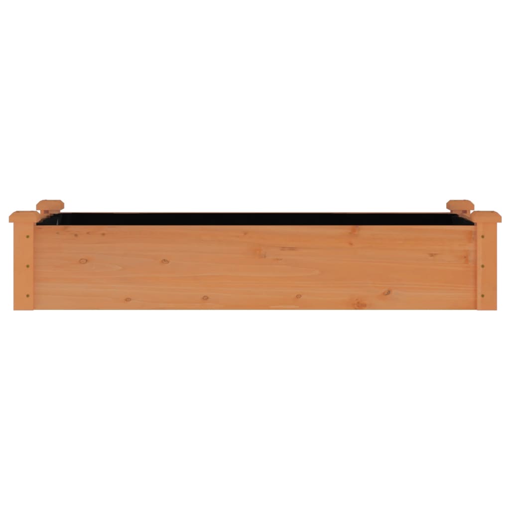 vidaXL Ζαρντινιέρα Υπερυψ. με Επένδυση Καφέ 120x45x25 εκ. Μασίφ Ελάτη - Image 4