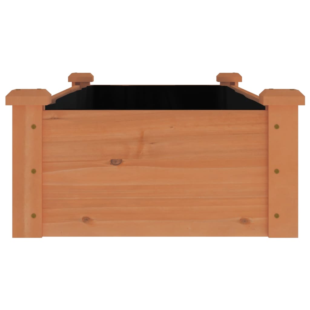 vidaXL Ζαρντινιέρα Υπερυψ. με Επένδυση Καφέ 120x45x25 εκ. Μασίφ Ελάτη - Image 5
