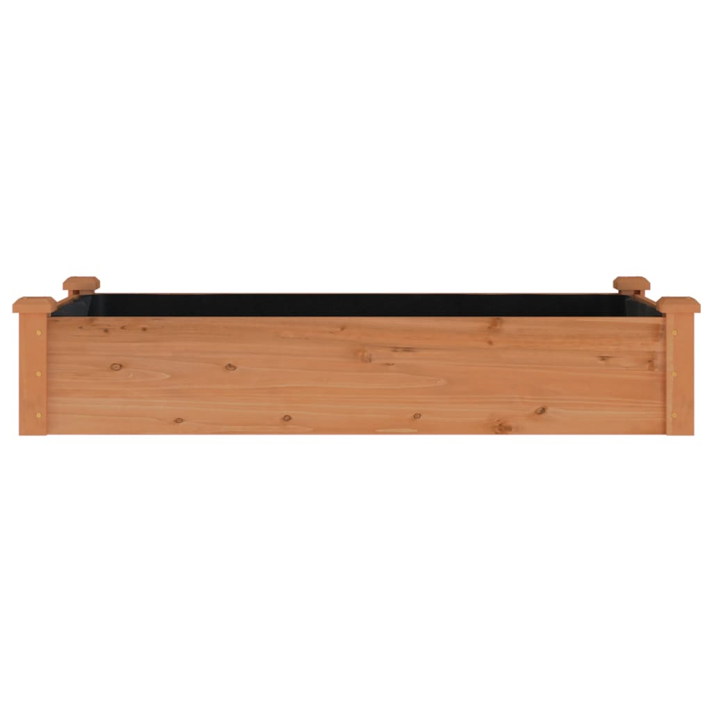 vidaXL Ζαρντινιέρα Υπερυψ. με Επένδυση Καφέ 120x60x25 εκ. Μασίφ Ελάτη - Image 4