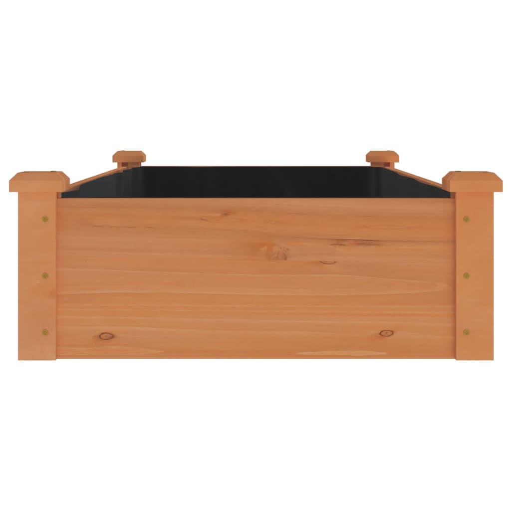vidaXL Ζαρντινιέρα Υπερυψ. με Επένδυση Καφέ 120x60x25 εκ. Μασίφ Ελάτη - Image 5