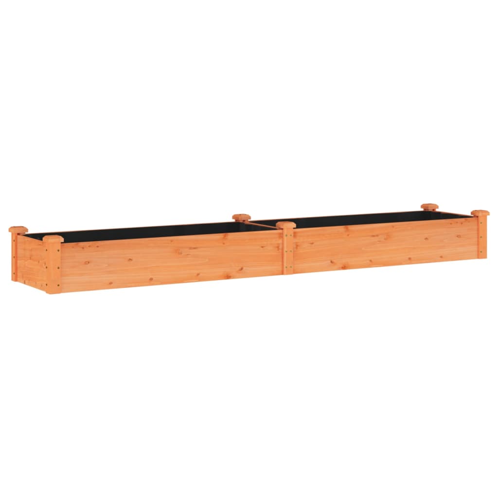 vidaXL Ζαρντινιέρα Υπερυψ. με Επένδυση Καφέ 240x45x25 εκ. Μασίφ Ελάτη - Image 2