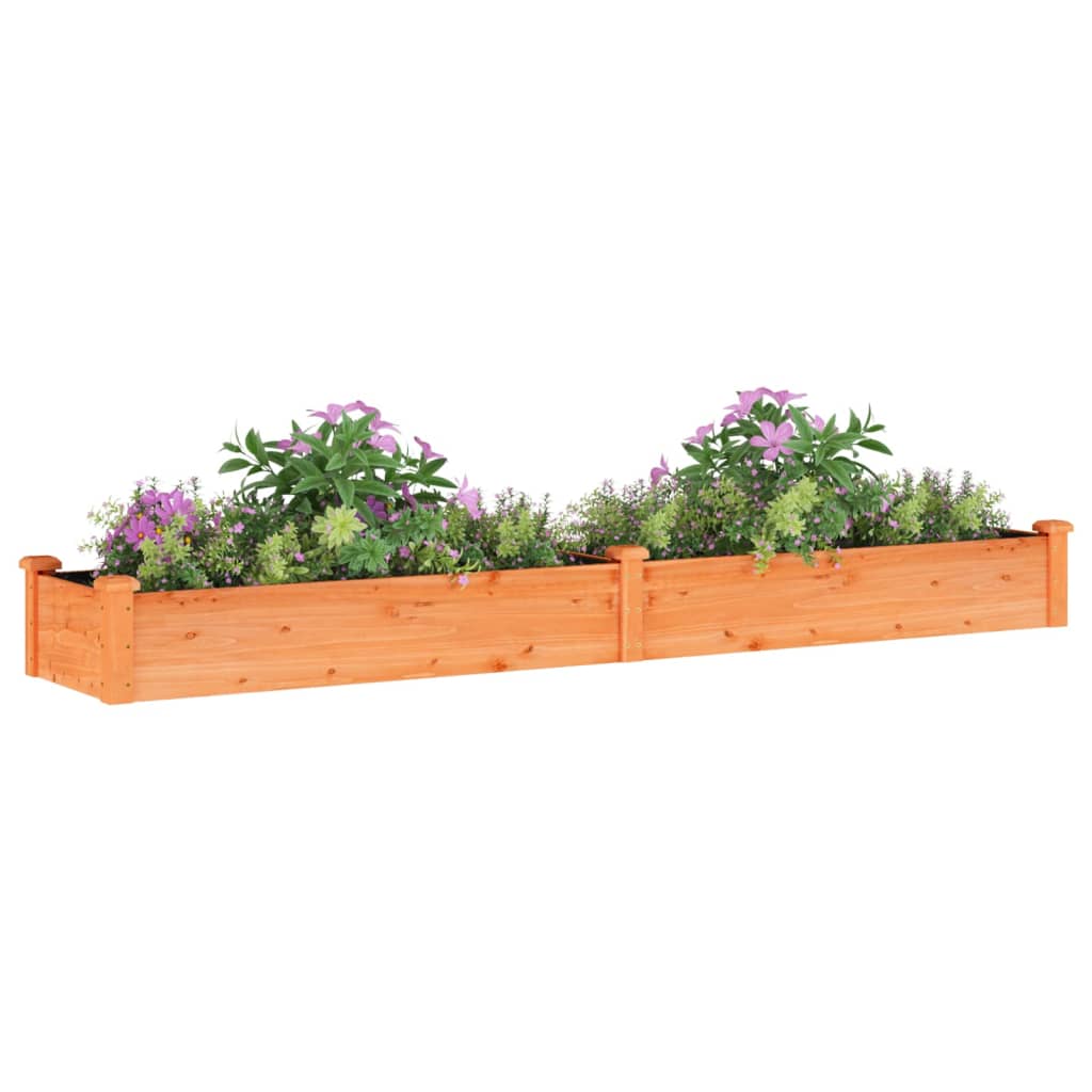 vidaXL Ζαρντινιέρα Υπερυψ. με Επένδυση Καφέ 240x45x25 εκ. Μασίφ Ελάτη - Image 3