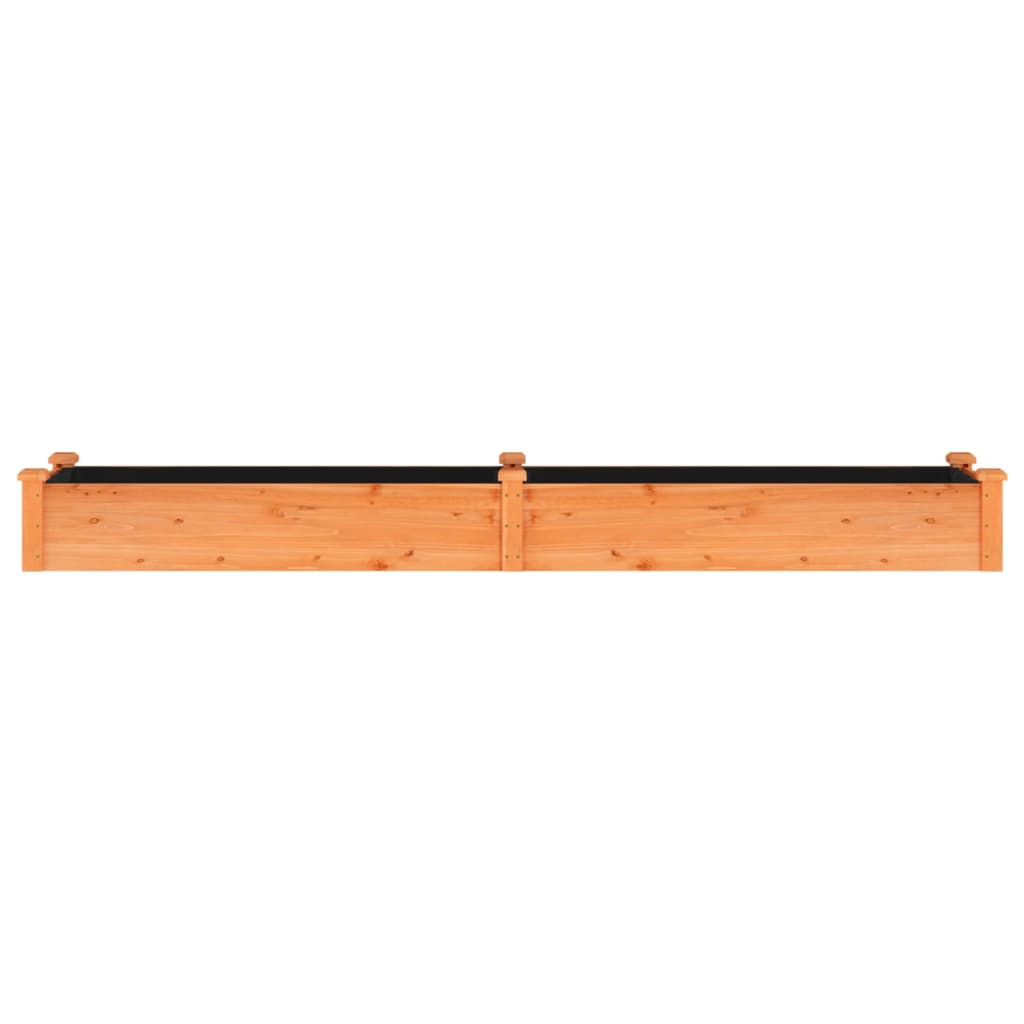 vidaXL Ζαρντινιέρα Υπερυψ. με Επένδυση Καφέ 240x45x25 εκ. Μασίφ Ελάτη - Image 4