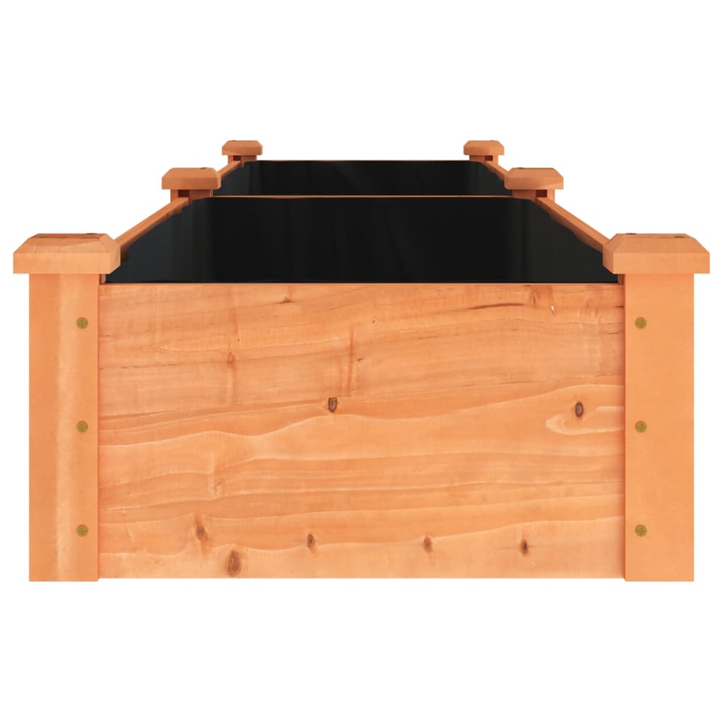 vidaXL Ζαρντινιέρα Υπερυψ. με Επένδυση Καφέ 240x45x25 εκ. Μασίφ Ελάτη - Image 5