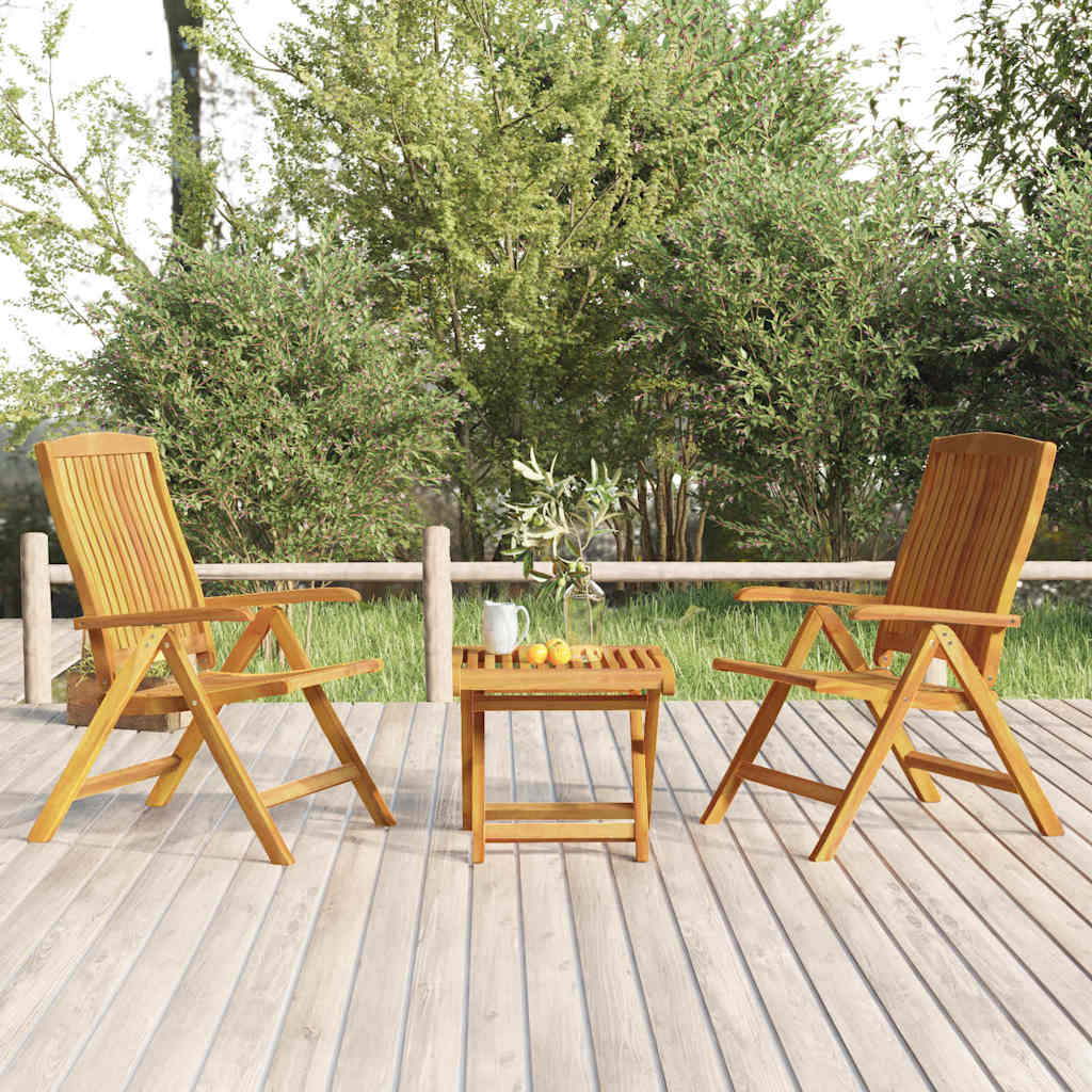 vidaXL Σαλόνι Κήπου Σετ 3 Τεμαχίων από Μασίφ Ξύλο Teak