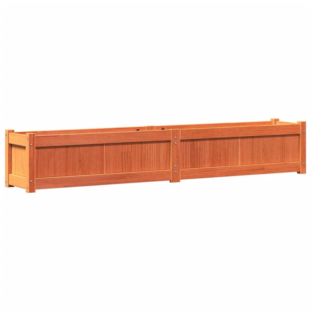 vidaXL Ζαρντινιέρα Καφέ Κεριού 180 x 31 x 31 εκ. από Μασίφ Ξύλο Πεύκου - Image 2