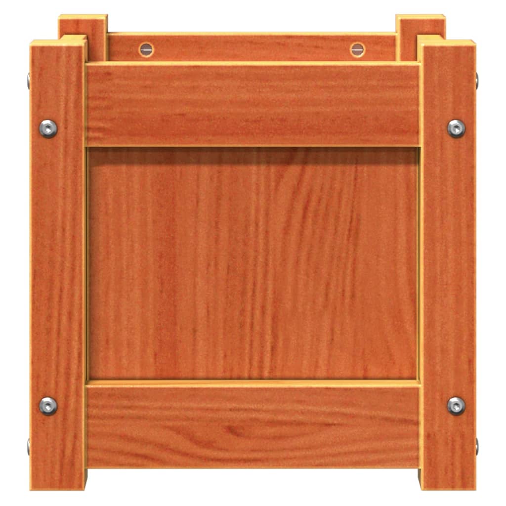 vidaXL Ζαρντινιέρα Καφέ 31 x 31 x 31 εκ. από Μασίφ Ξύλο Πεύκου - Image 5