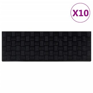 vidaXL Πατάκια Σκάλας 10 τεμ. 25 x 75 εκ. από Καουτσούκ