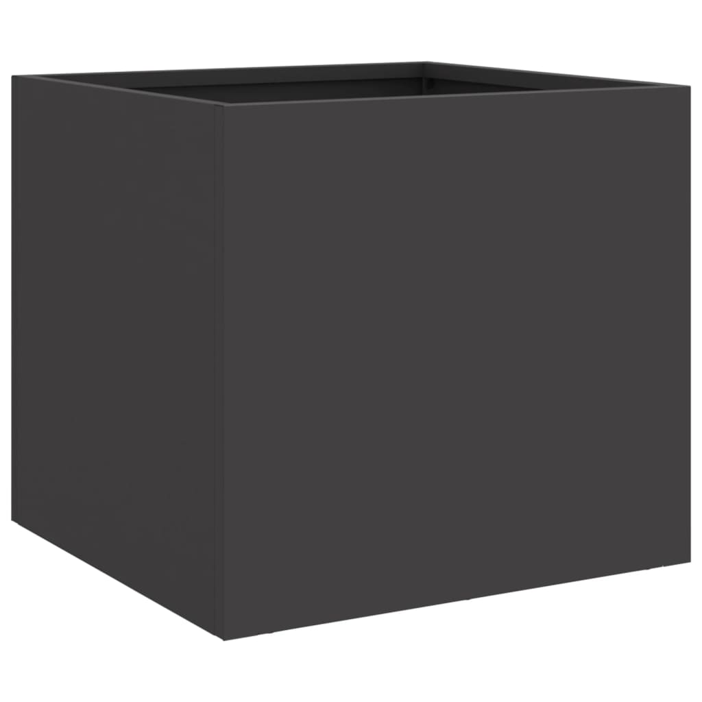 vidaXL Ζαρντινιέρα Μαύρη 32x30x29 εκ. από Χάλυβα - Image 2