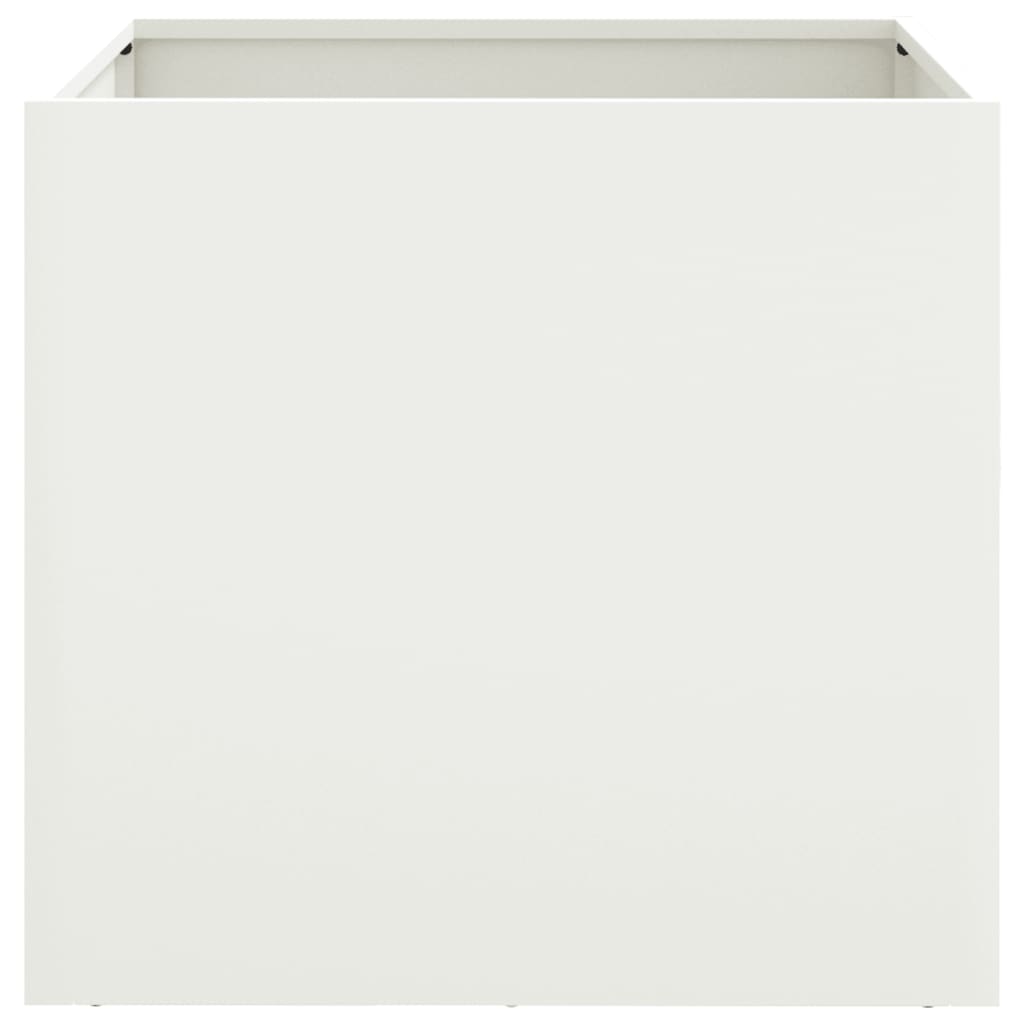 vidaXL Ζαρντινιέρες 2 τεμ. Λευκές 42x40x39εκ. από Χάλυβα - Image 5