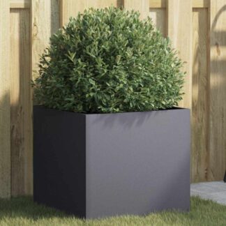 vidaXL Ζαρντινιέρα Ανθρακί 42x40x39 εκ. από Χάλυβα