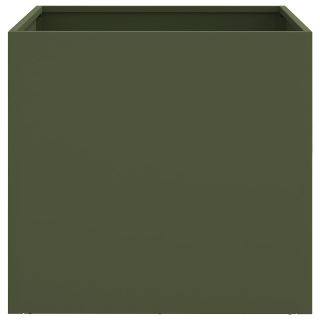 vidaXL Ζαρντινιέρα Λαδί 42x40x39 εκ. από Χάλυβα - Image 4